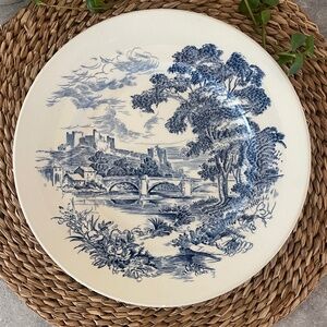 Vintage Countryside Blue Enoch Wedgewood Tunstall Ltd 10 inch Dinner Plate EUC